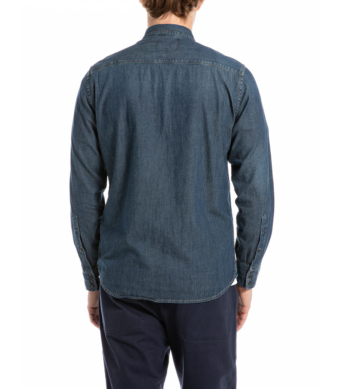 6.5OZ ダメージ加工デニムウエスタンシャツ 詳細画像 ダークブルー 2